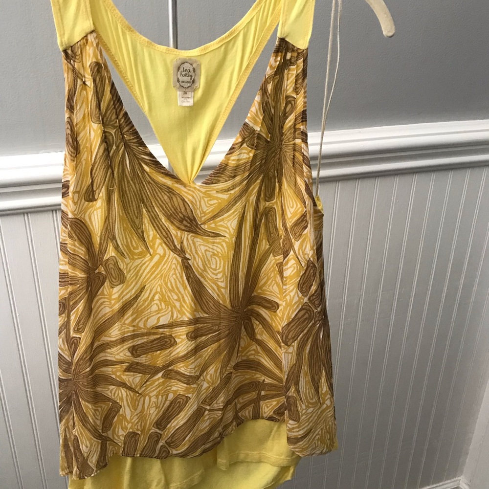 Floral Anthropologie (Tea & Honey) Tank - Medium